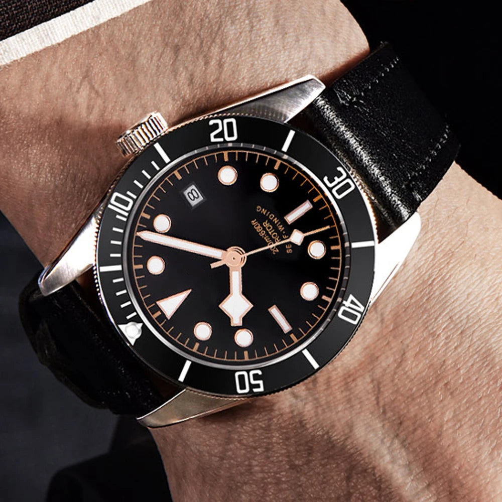 Luxury Customizable Logo Waterproof Japan nh35 Automatic Mechanical Wristwatch Full Steel Sapphire Men Watch Dress Male Clock