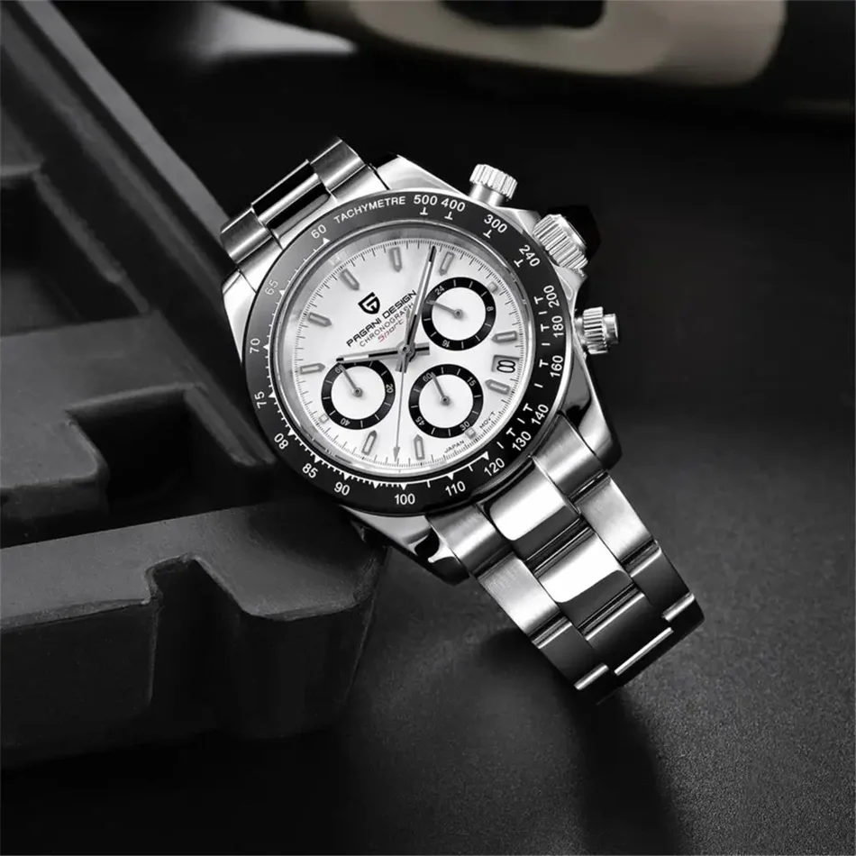 New PAGANI DESIGN PD1644 Luxury Men's Quartz Watch Automatic date Wristwatches Sport 100m Waterproof Chronograph Men Gift
