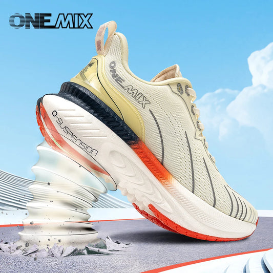 ONEMIX nové tlumicí běžecké boty pro muže, vhodné pro těžší běžce, šněrovací sportovní dámské neklouzavé outdoorové atletické pánské tenisky