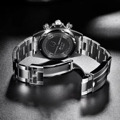 New PAGANI DESIGN PD1644 Luxury Men's Quartz Watch Automatic date Wristwatches Sport 100m Waterproof Chronograph Men Gift