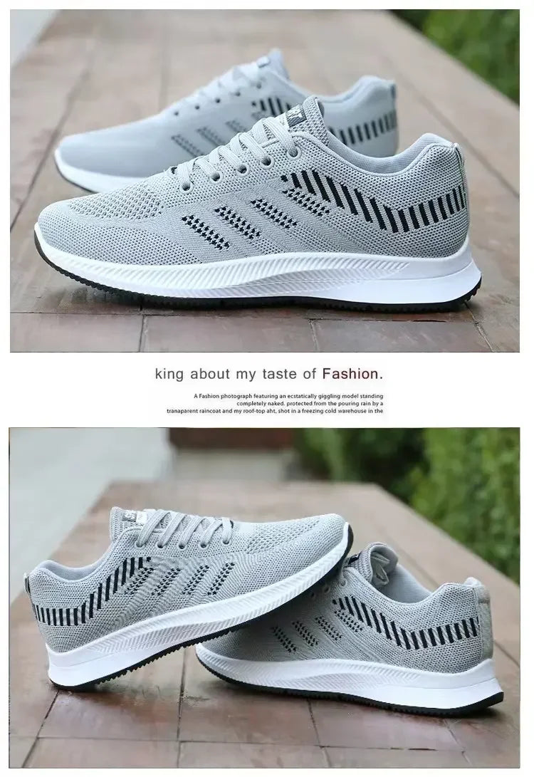 Men's Casual Running Shoes 2025 with Outdoor Anti Slip Design Gray Flat Sports Shoes Black Fashionable Low-priced Men's Shoes