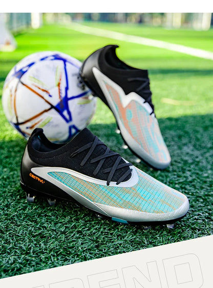 New Men Football Boots Non Slip Soccer Shoes Sport Outdoor Cleats Breathable Adult Long Spikes Training Boys Match Comfortable
