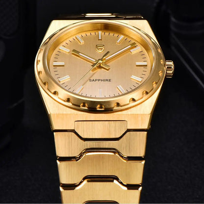 PAGANI DESIGN Men's Quartz Watches Ultra-Thin 7mm Series 37mm Sapphire Stainless Steel Waterproof Watches for Man TMI VJ21