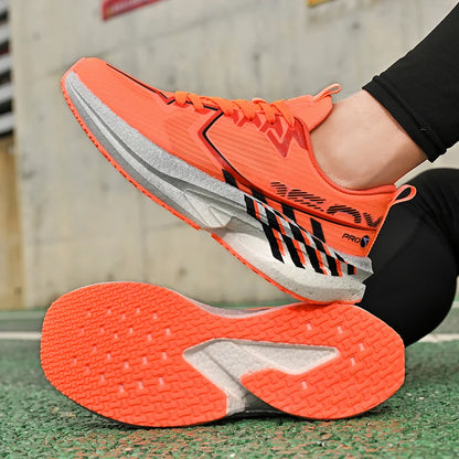 Mens Sports Shoes New Marathon Casual Sports Lightweight Running Shoes Youth Comfortable Mesh Cushioning Outdoor Fitness Shoes