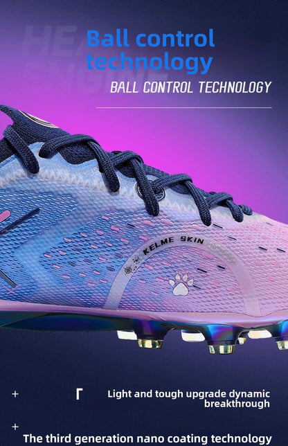 KELME FG Professional Soccer Shoes with Long Nails Natural Grass Professional Match Football Boots Indoor Anti Slip Soccer shoes