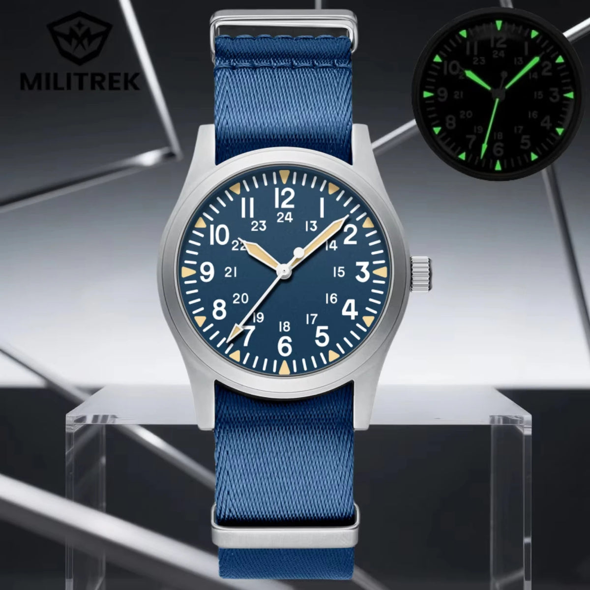 MILITREK 2026 New Military Retro Men'S VH31 Quartz Watch 37mm Sapphire Stainlesssteel 100m Waterproof C3 Luminous Reloj Hombre
