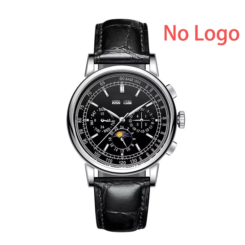 CORGEUT Automatic Mechanical Luxury Watches For Man Business Multification Date Day Month Year 316L Mechanical Men's Watches