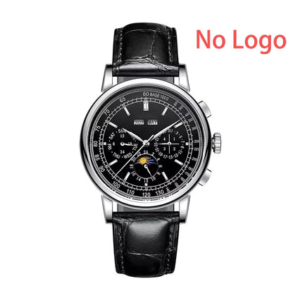 CORGEUT Automatic Mechanical Luxury Watches For Man Business Multification Date Day Month Year 316L Mechanical Men's Watches