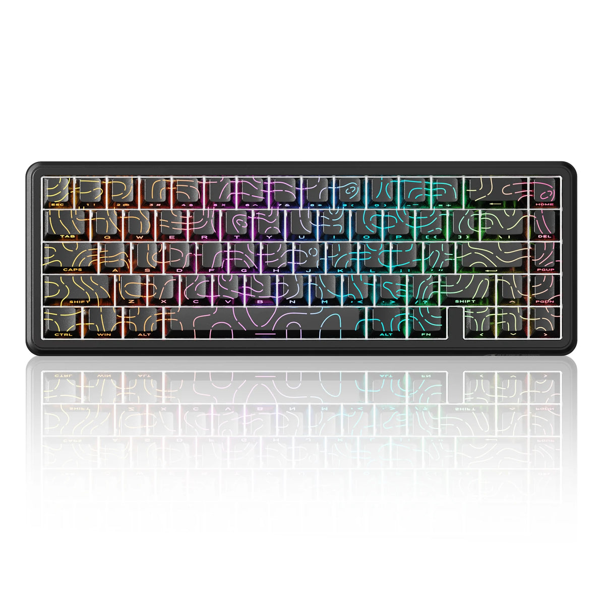 ATTACK SHARK X65 HE Magnetic Switch Rapid Trigger Keyboard, 65% Wired Gaming Keyboard with 8000Hz Polling Rate, Hall Effect RGB Mechanical Keyboard
