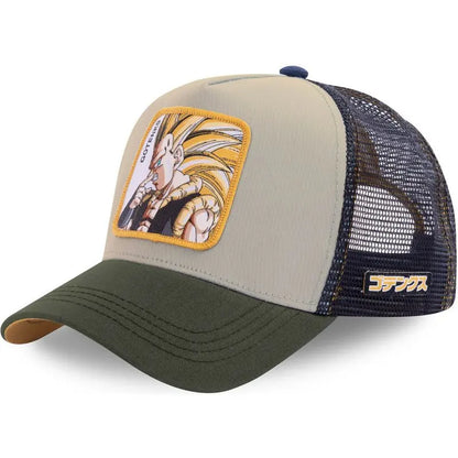 Dragon Ball Son Goku Cap Summer Travel Peaked Cap Men's Embroidery Hip-Hop Mesh Cap Style Sun Visor Baseball Cap Outdoor Sport