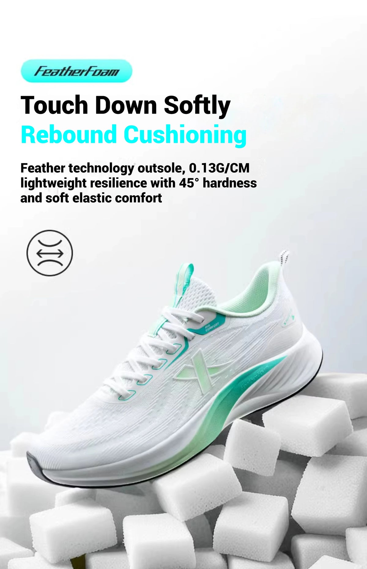 Xtep Light Wing 3 Running Shoes For Men 2025 Summer Fashion Cushion Shock Absorption Lightweight Advanced Sneakers 875219110034