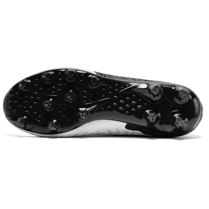 Black Men Soccer Shoes AG/FG Cleats Training Football Boots For Men High Ankle Sport Shoes Kids Adults Sneakers 35-45