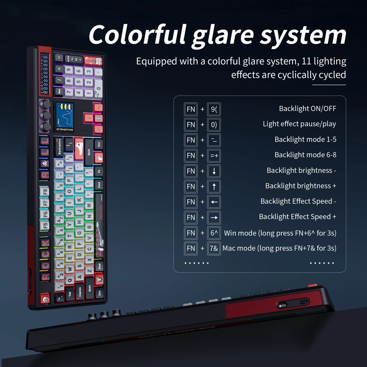 Teclado mecánico inalámbrico SKYLOONG GK104 Pro 100% personalizado, teclado con interruptores intercambiables en caliente de bajo ruido para PC gamer y accesorios de oficina