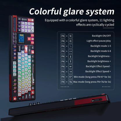 Teclado mecánico inalámbrico SKYLOONG GK104 Pro 100% personalizado, teclado con interruptores intercambiables en caliente de bajo ruido para PC gamer y accesorios de oficina