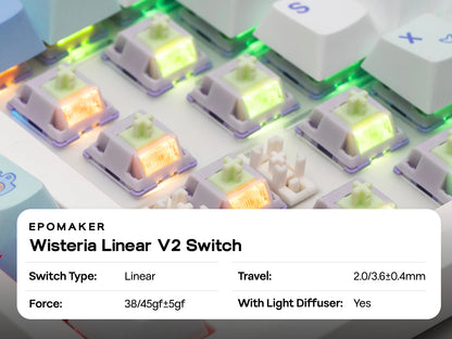 EPOMAKER Split70 QMK/VIA 70% Split Layout Hot-Swap Wired/BT/2.4Ghz Wireless Mechanical Gaming Keyboard with Programmable Knob