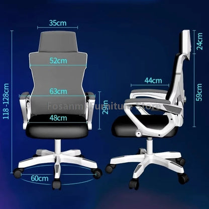 Breathable High Elastic Mesh Office Chair Ergonomic Gaming Chair with Reclining Backrest, Adjustable Lumbar Support, Swivel Computer Desk Chair with Footrest