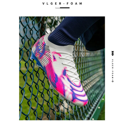 New Men Soccer Shoes Match Outdoor Sneakers Grass Cleats Hot-selling Football Boots Non-Slip Boys High-quality High-top Light