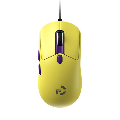 Ratón gaming con cable, 6 niveles de DPI ajustables hasta 12800DPI, chip A825 instantáneo, RGB, programación de macros, diseño ergonómico, ratón universal