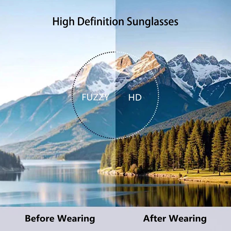 LOERHUNAR High Quality Square Frame TR90 Pure Titanium Myopia Sunglasses for Men Woman UV400 Sunshade Driving Fishing Sunglasses