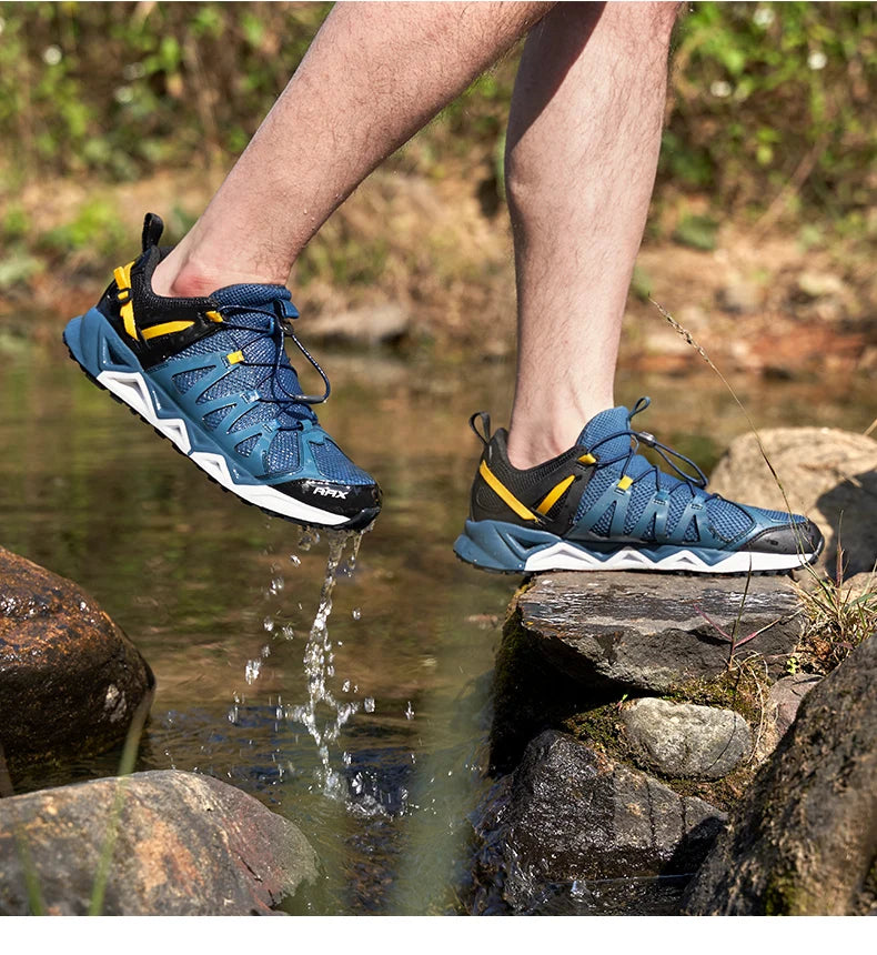 RAX New Men Women Summer Hiking Shoes Breathable Upstream Shoes Trekking Aqua Shoes Outdoor Fishing Camping Sneaker Men