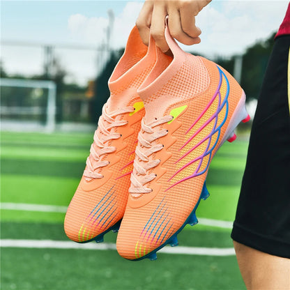 Superfly FG Football Boots Outdoor Soccer Cleat Black Shoes Soft Sport Professional Shoes Breathable Comfortable Boots Plus Size