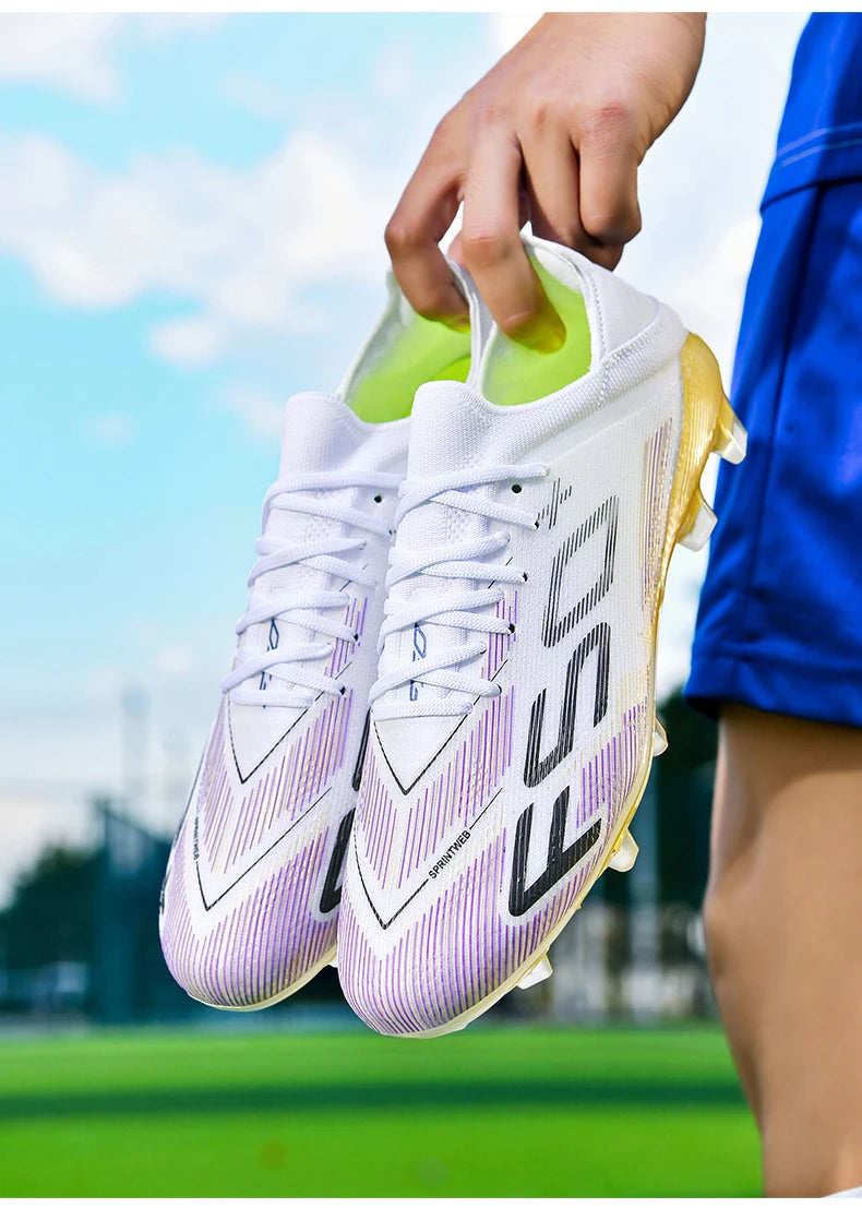 New Men Football Boots Non-Slip Match Grass Cleats High-top High-quality Soccer Shoes Futsal Sneakers Indoor Hot-selling Outdoor