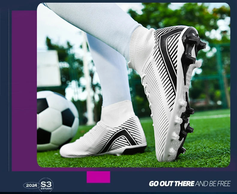 New Men Professional Soccer Shoes Non-slip Football Boots Unisex Breathable Futsal Sports New Cleats Drop Shipping Ultralight