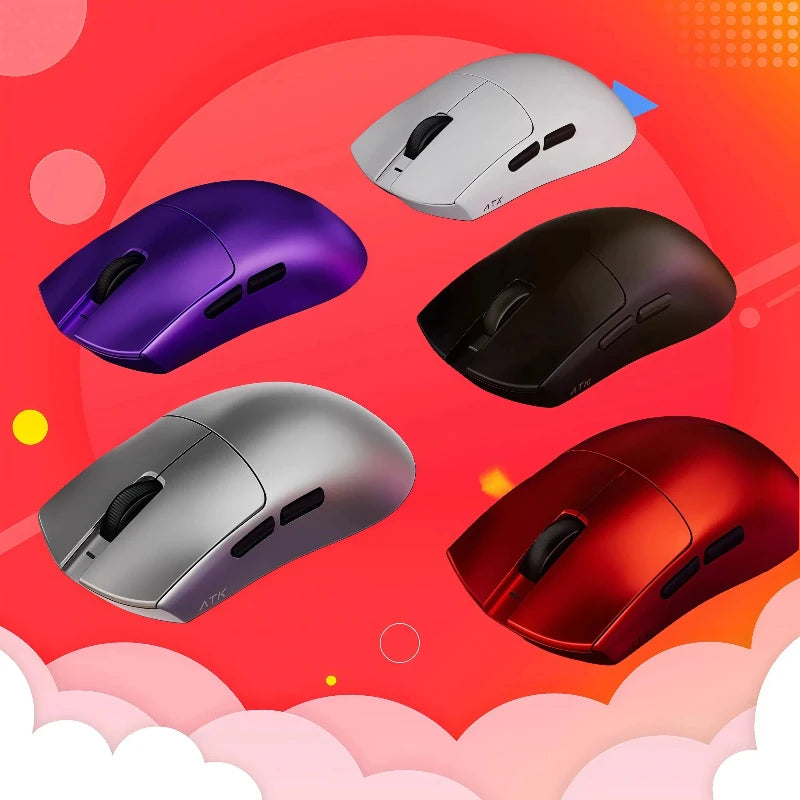 Ratón inalámbrico ATK X1 V2 Ultimate 2.0 PAW3950, ultraligero 54g, 750ips, latencia baja 0.163ms, 650ips, accesorio gamer nuevo para regalo