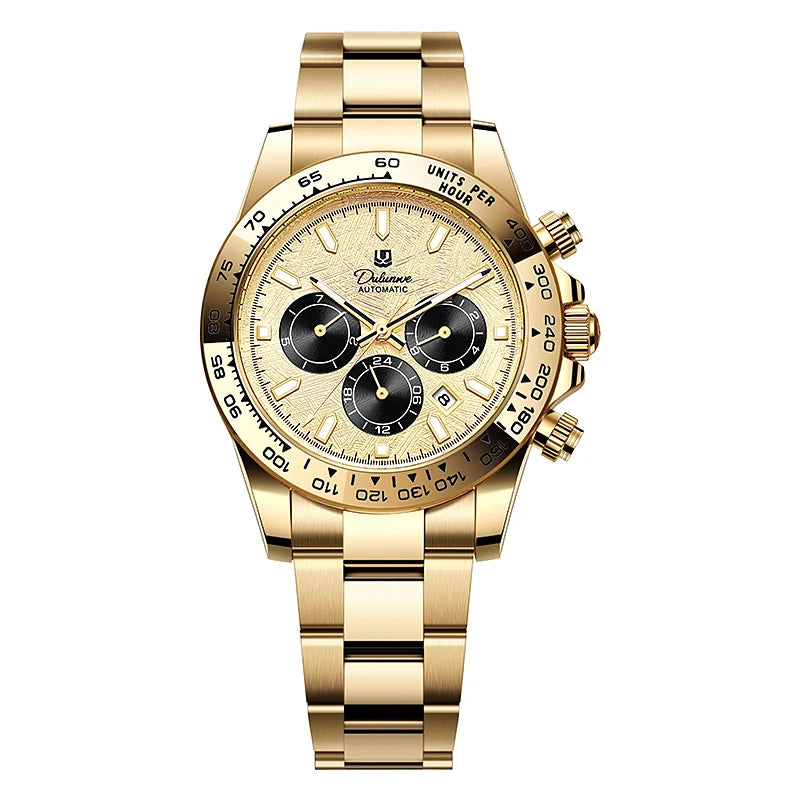 2026 NEW Automatic Mechanical Watch Man Silver Business Casual 3ATM Waterproof Multi-functional Men's Watches