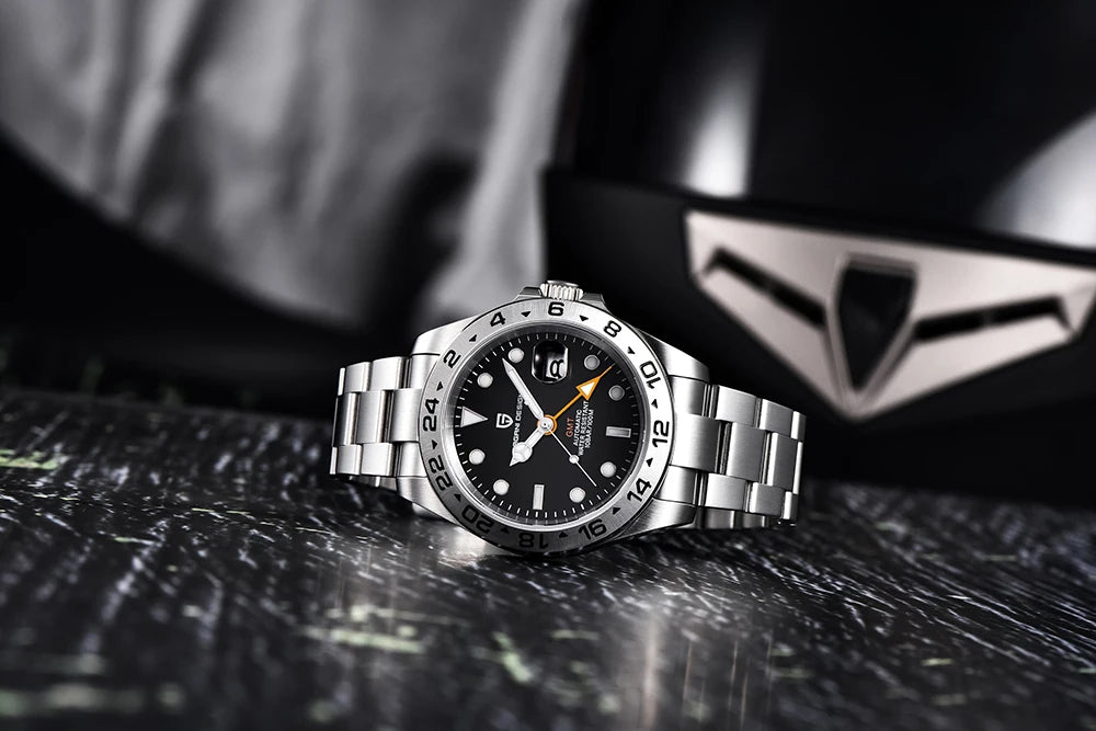 PAGANI DESIGN 2026 New Automatic Machinery Men's Watch GMT DG5833 Stainless Steel sapphire crystal 10Bar Waterproof reloj hombre