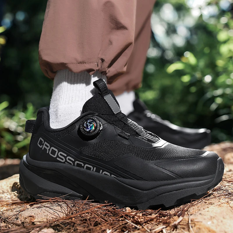 Pánské běžecké boty do terénu z prodyšné síťoviny, odolné outdoorové boty na hory, off-road a lezení, pohodlné módní tenisky pro muže