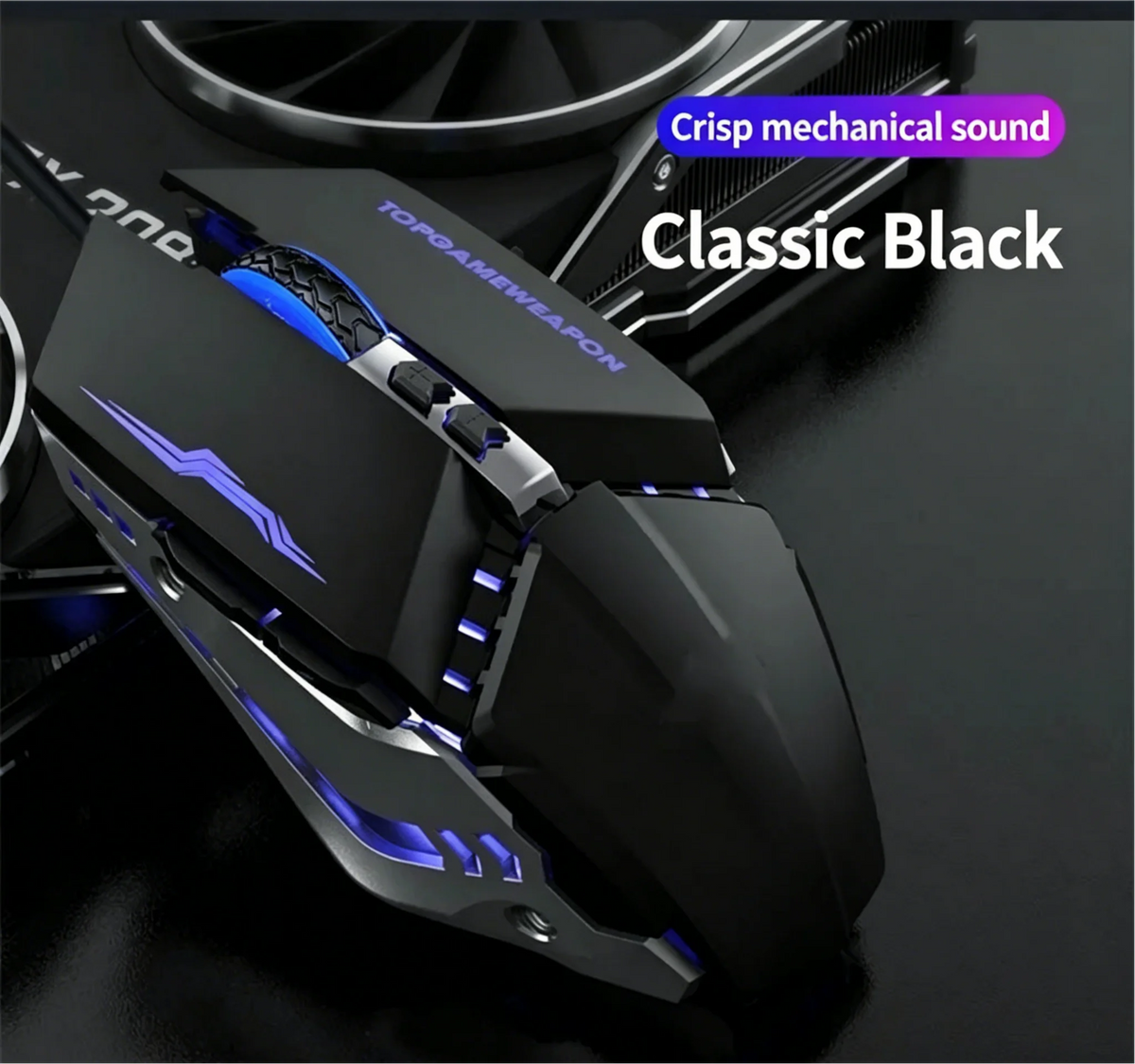 Mouse RGB dual-mode cablato e wireless 2.4G, mouse gaming ricaricabile silenzioso, mouse regolabile 3600 DPI per laptop