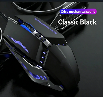 Mouse RGB dual-mode cablato e wireless 2.4G, mouse gaming ricaricabile silenzioso, mouse regolabile 3600 DPI per laptop