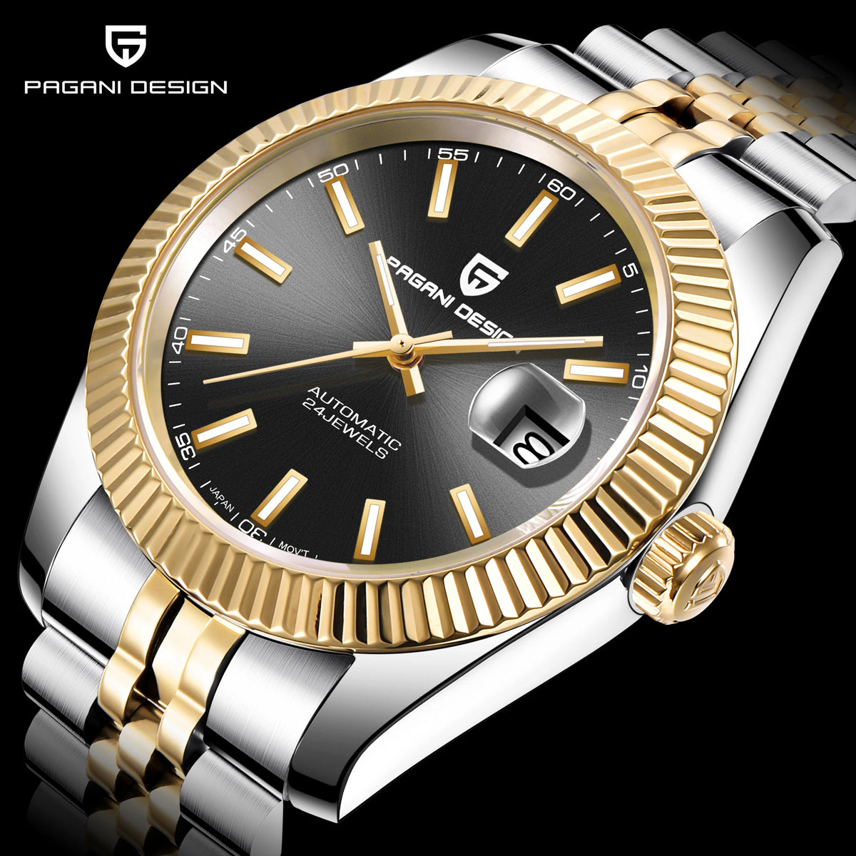 2026 New PAGANI DESIGN Watches Luxury Gold And Silver Mechanical Watches For Men Stainless Steel Sapphire Mirror Automatic Watch