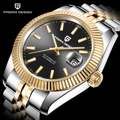2026 New PAGANI DESIGN Watches Luxury Gold And Silver Mechanical Watches For Men Stainless Steel Sapphire Mirror Automatic Watch