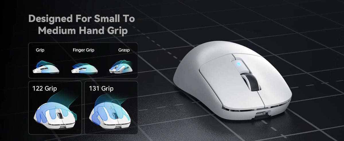 Attack Shark R6 Lightweight Wireless Gaming Mouse, PAW3950MAX Sensor, 8KHz Polling Rate, Tri-Mode Bluetooth Gaming Mouse for PC & Laptop