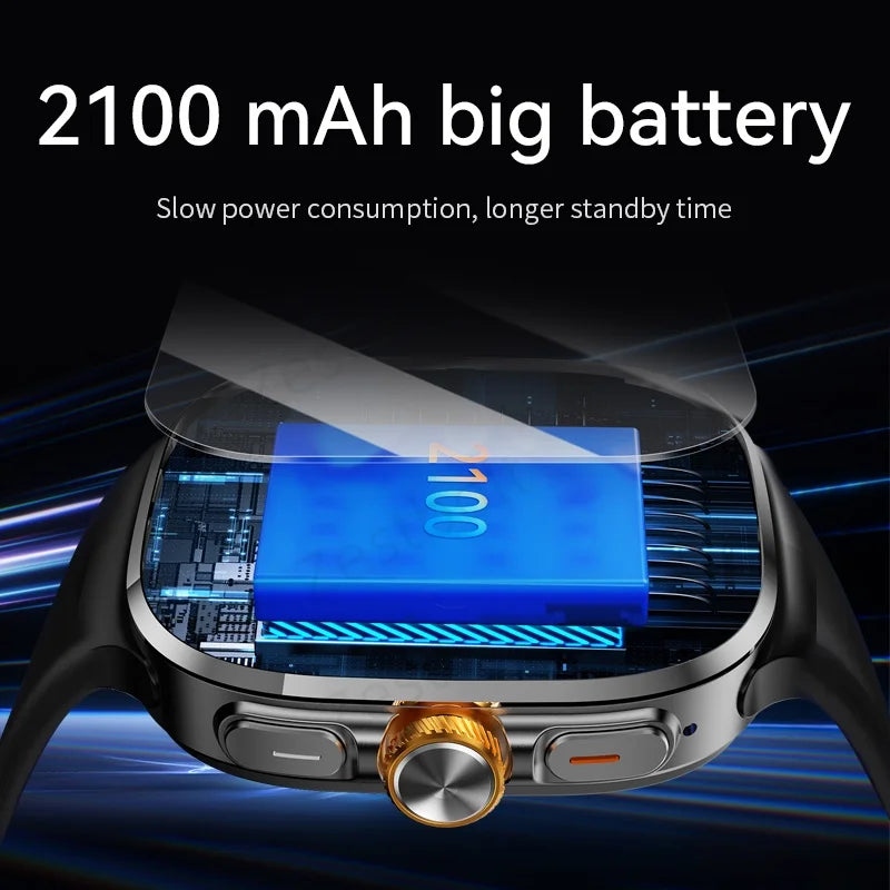 Original M99 Smartwatch 2.4 inch Amoled Screen insert 4G/5G Sim Card GPS WIFI 190° Rotating Camera Game Android 10.0 Smart Watch