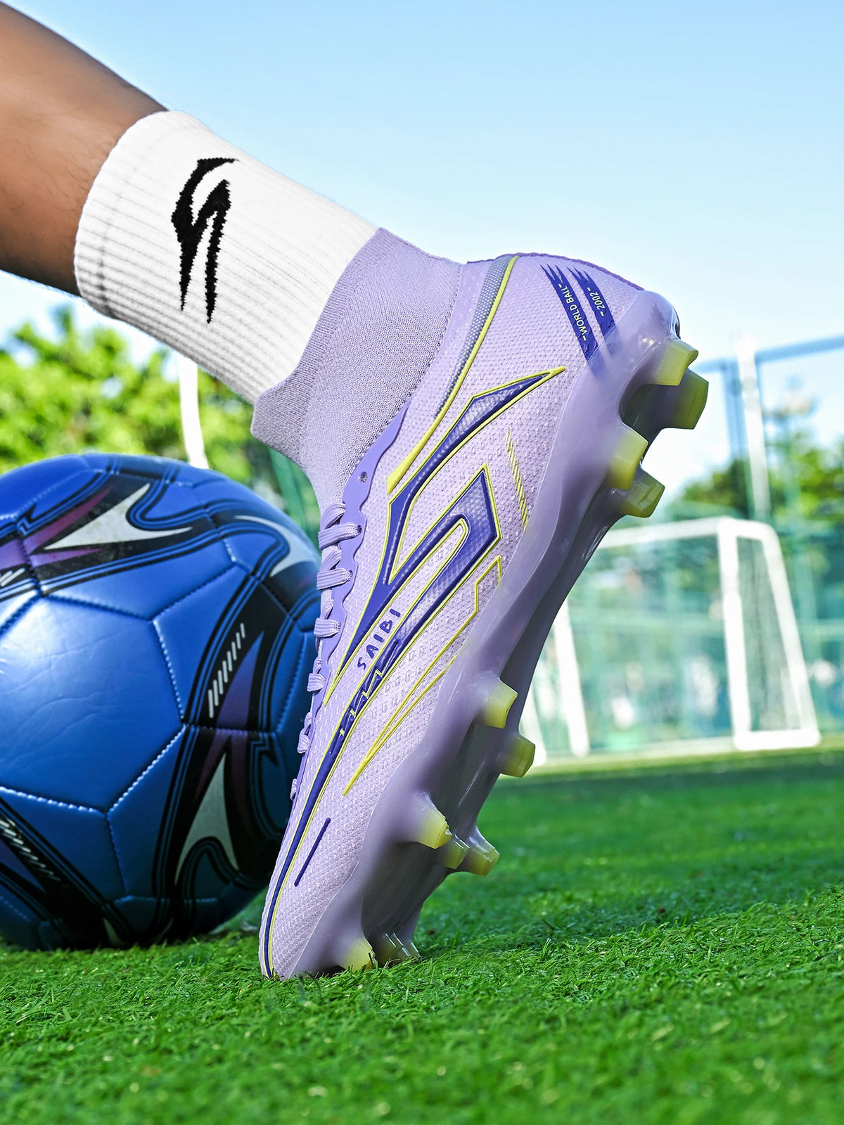 AG/FG Football Boots Unisex Kids Youth PU+Fabric Upper TPU Sole Anti-Slip Durable Outdoor Sports Pitch Training Shoes