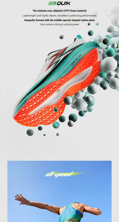 361 Degrees Flame 4.0 MIX Men Running Shoes Carbon Plate Racing Marathon Stable Rebound Wear-resistant Male Sneakers 672512204