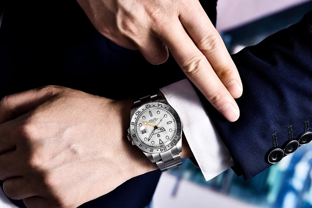 PAGANI DESIGN 2026 New Automatic Machinery Men's Watch GMT DG5833 Stainless Steel sapphire crystal 10Bar Waterproof reloj hombre