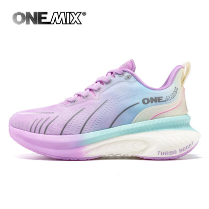 ONEMIX nové tlumicí běžecké boty pro muže, vhodné pro těžší běžce, šněrovací sportovní dámské neklouzavé outdoorové atletické pánské tenisky