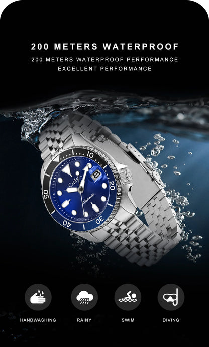 CADISEN New Luminous Men Mechanical Wristwatches Ceramic Bezel MIYOTA 8215 Sapphire Glass Automatic Watch Men relogio masculino