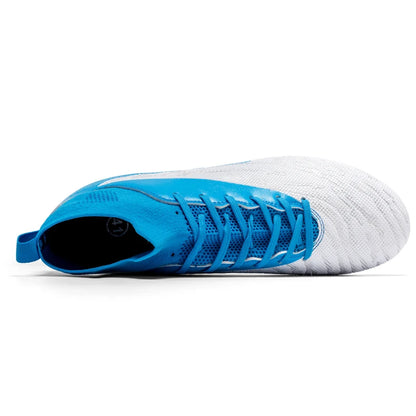 Black Men Soccer Shoes AG/FG Cleats Training Football Boots For Men High Ankle Sport Shoes Kids Adults Sneakers 35-45