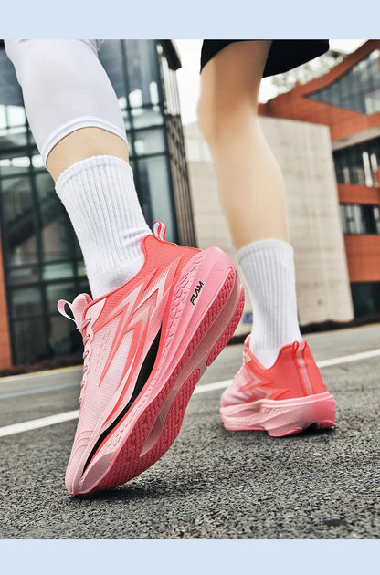 New Running Shoes Men Speciality Marathon Men's Sports Lightweight Carbon Board Women's Comfortable Athletic Nonskid Sneakers