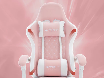Cadeira de computador giratória WOLTU com função de massagem, cadeira de escritório ergonómica com almofada e apoio para os pés, cadeira gaming ajustável em altura