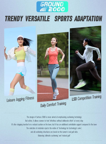 IRUNSVAN Carbon Fiber Sneakers Beginner/Advanced Running Shoes Breathable and Comfortable Thick Bottom Training Shoes unisex 130