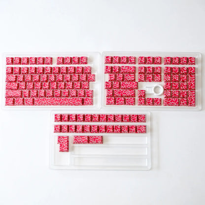 KYOMOT 135 Keys PBT Side Print Keycap Double Shot Cherry Profile Shine Through Keycaps for MX Switch Games Mechanical Keyboard
