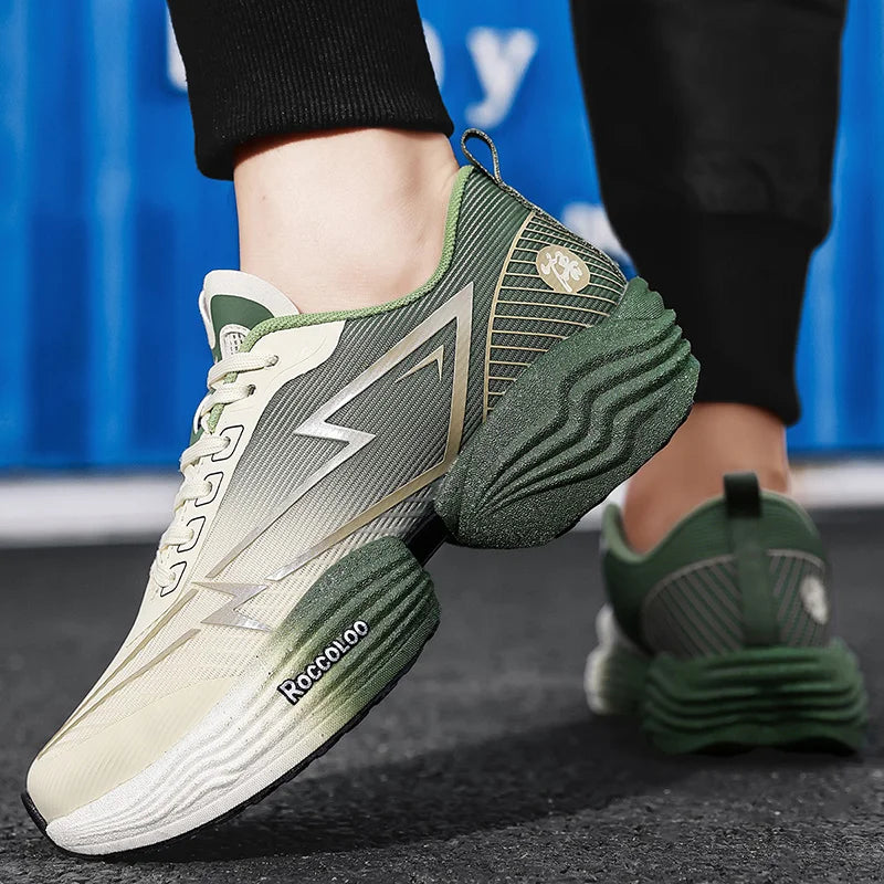 Couple Sports Shoes Professional Marathon Comfortable Jogging Shock-absorbing Training Shoes High Rebound Anti Slip Racing Shoes