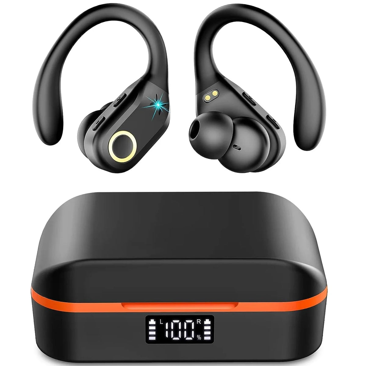 Newest ANC Wireless Bluetooth 5.3 TWS Earbuds – Noise Cancelling Earphones with Dual Mic ENC, Deep Bass, IP57 Waterproof, 40H Playtime