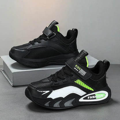 Childrens Tennis Shoes Autumn Sports Boys School Casual Sneakers Lightweight Breathable Leather New Daily Training Running Shoes